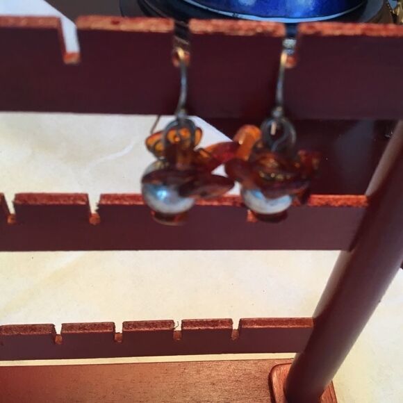 $8 ea or 3/$15 Silvertone and Amber Chips Earrings - Picture 5 of 6